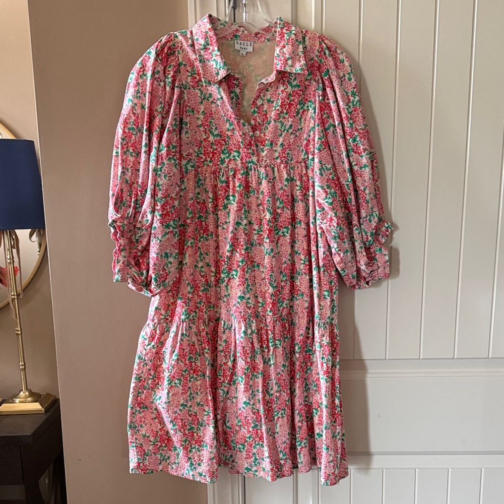 Floral Pink Dress Saule Parc L